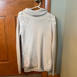 Dress Barn Cream Turtleneck/ Cowl Neck Sweater